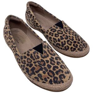 Clarks “Danelly” Espadrille Slip-On Flats Animal Print Women’s Size 7